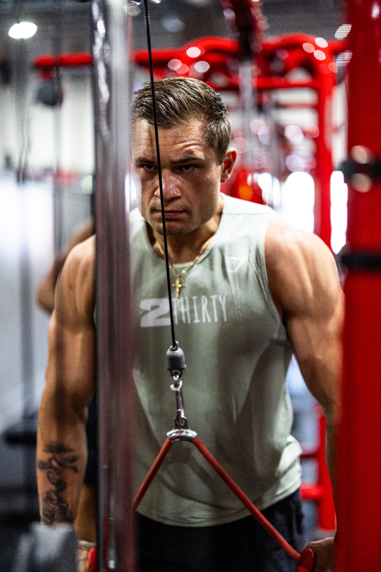 Devin Policastro training in the gym