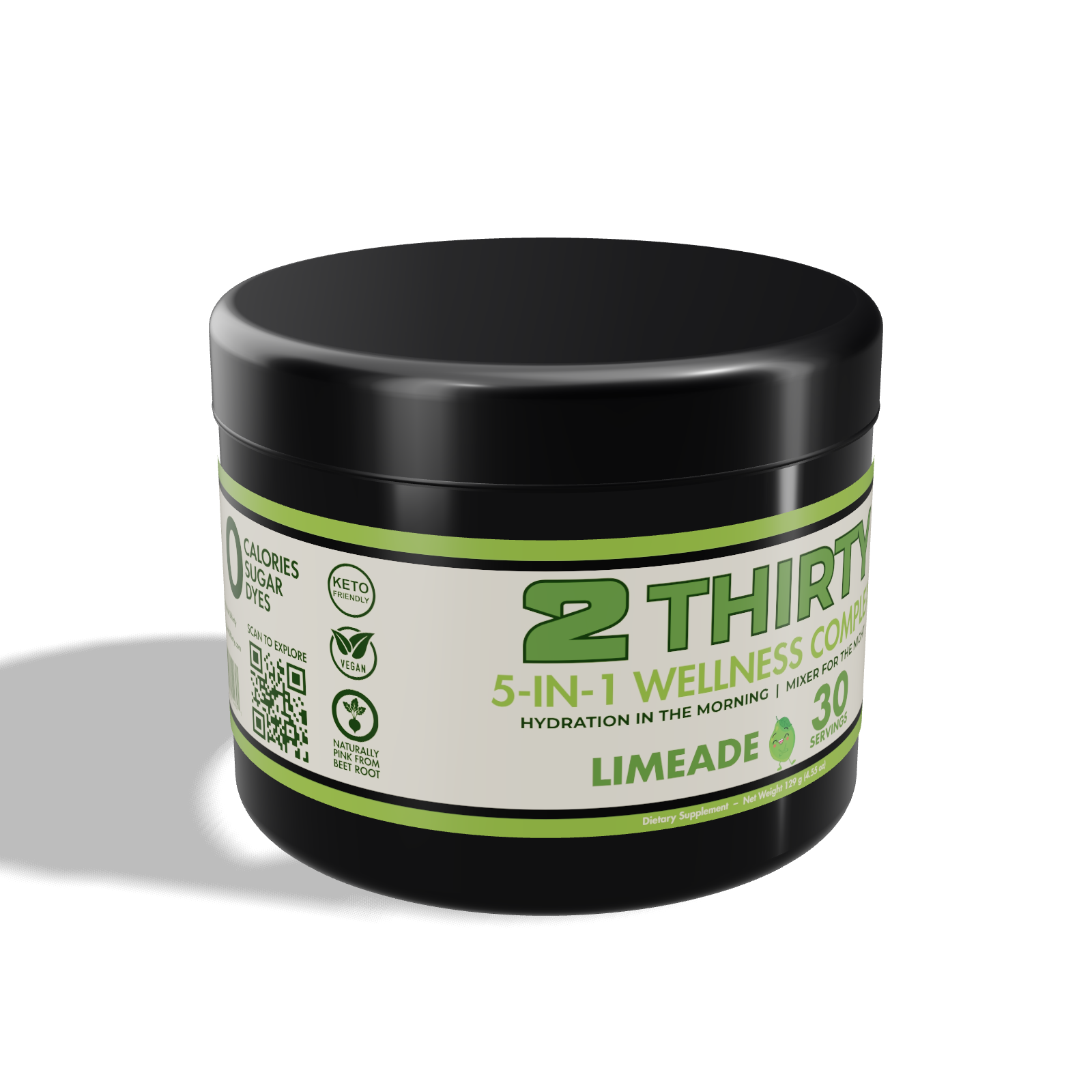 2THIRTY Limeade tub, three-quarter angle