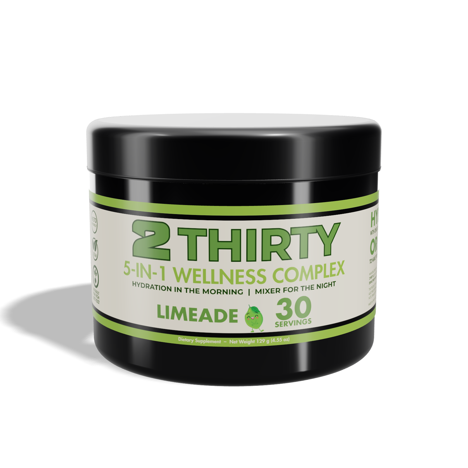 2THIRTY Limeade tub, front label straight on